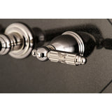 Georgian KS7026GL Two-Handle 3-Hole Wall Mount Roman Tub Faucet, Polished Nickel