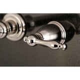 Naples KS7026NL Two-Handle 3-Hole Wall Mount Roman Tub Faucet, Polished Nickel