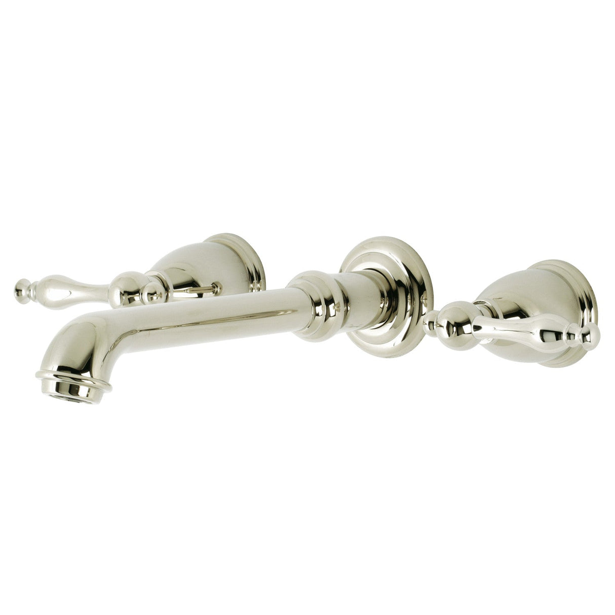 Naples KS7026NL Two-Handle 3-Hole Wall Mount Roman Tub Faucet, Polished Nickel