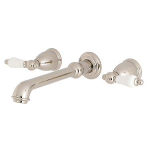 English Vintage KS7026PL Two-Handle 3-Hole Wall Mount Roman Tub Faucet, Polished Nickel