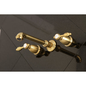 Tudor KS7027TAL Two-Handle 3-Hole Wall Mount Roman Tub Faucet, Brushed Brass