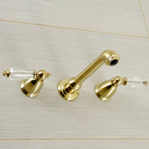 Wilshire KS7027WLL Two-Handle 3-Hole Wall Mount Roman Tub Faucet, Brushed Brass