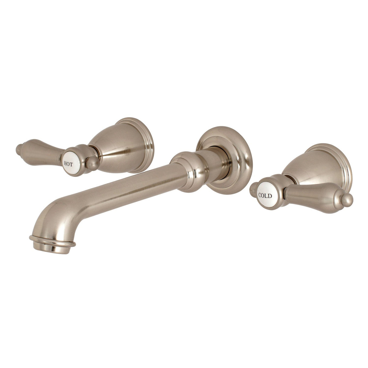 Heirloom KS7028BAL Two-Handle 3-Hole Wall Mount Roman Tub Faucet, Brushed Nickel