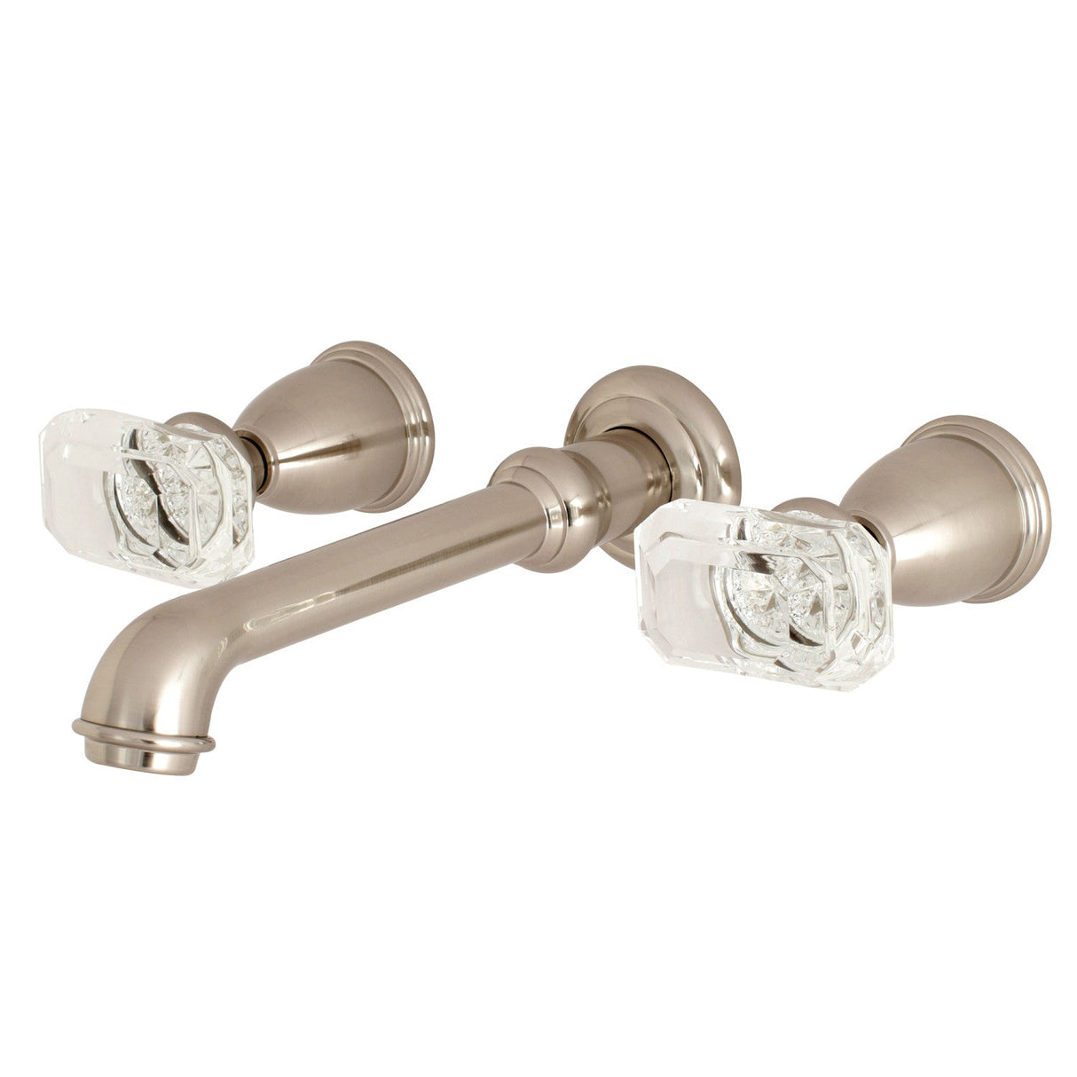 Krystal Onyx KS7028KRL Two-Handle 3-Hole Wall Mount Roman Tub Faucet, Brushed Nickel