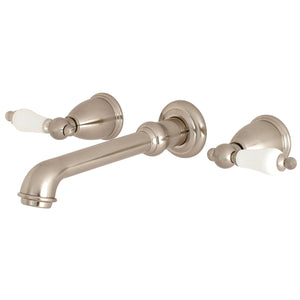 English Vintage KS7028PL Two-Handle 3-Hole Wall Mount Roman Tub Faucet, Brushed Nickel