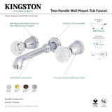 Celebrity KS7028WCL Two-Handle 3-Hole Wall Mount Roman Tub Faucet, Brushed Nickel