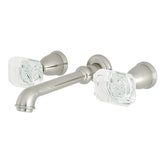Krystal Onyx KS7028WQL Two-Handle 3-Hole Wall Mount Roman Tub Faucet, Brushed Nickel