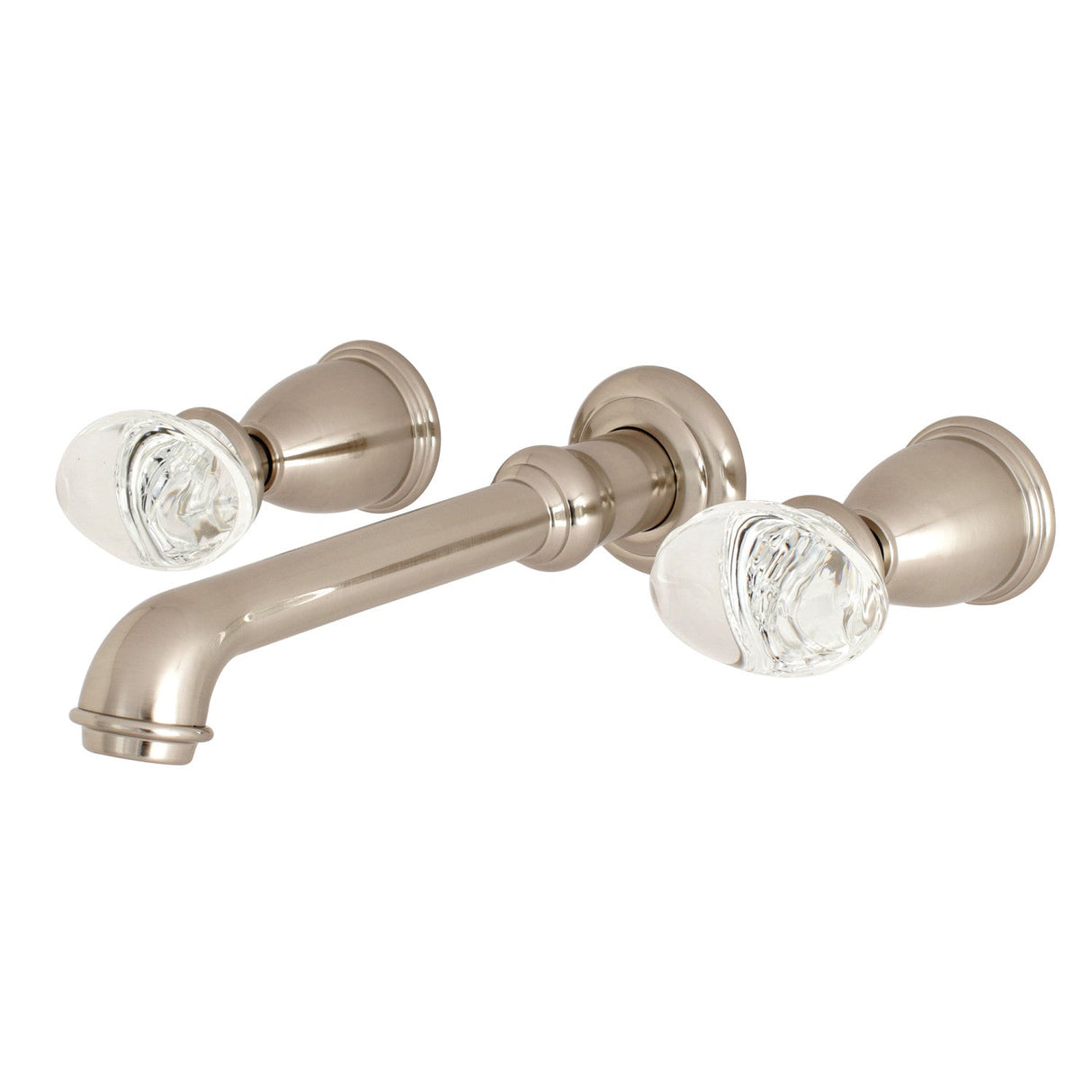 Krystal Onyx KS7028WVL Two-Handle 3-Hole Wall Mount Roman Tub Faucet, Brushed Nickel