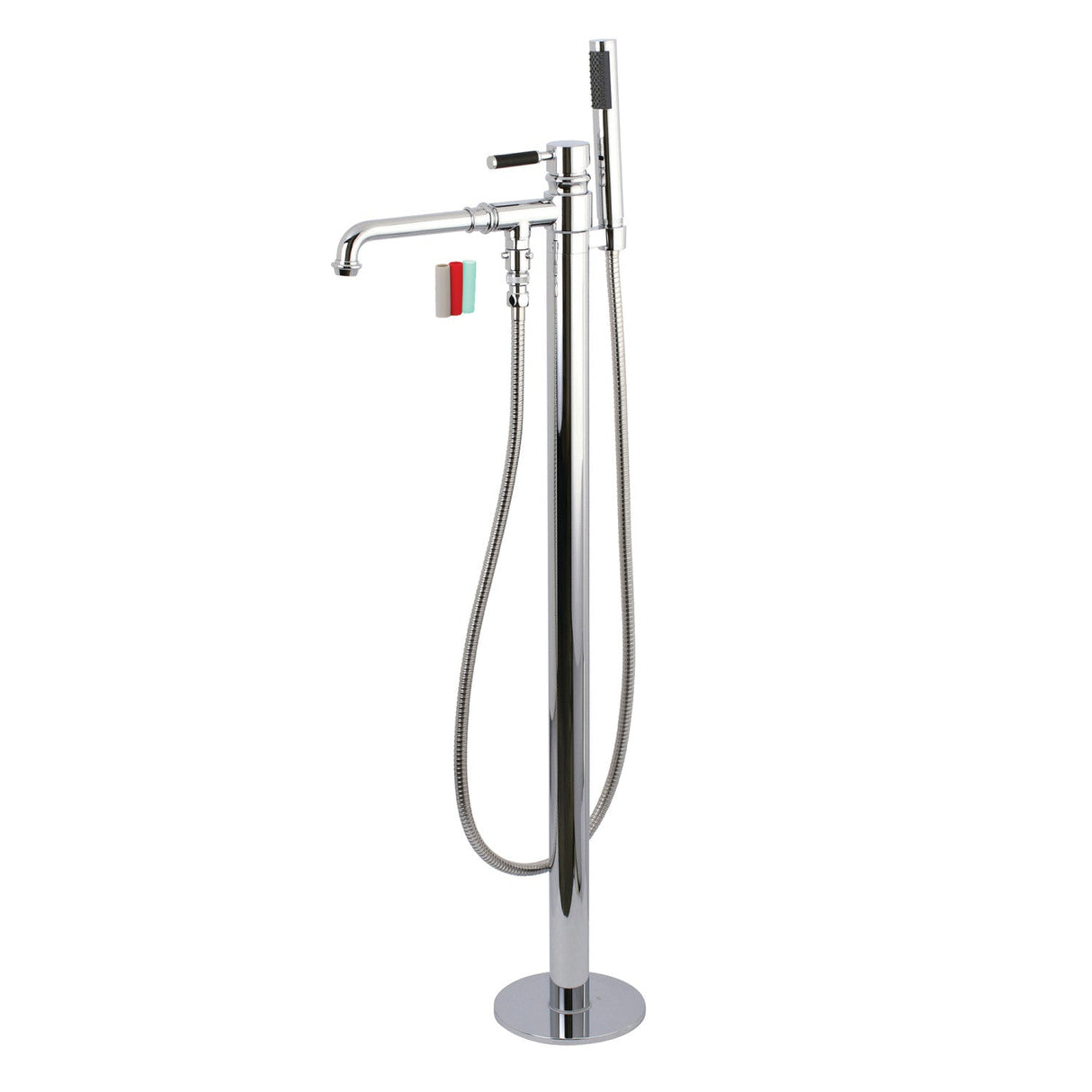 Kaiser KS7031DKL Single-Handle 1-Hole Freestanding Tub Faucet with Hand Shower, Polished Chrome