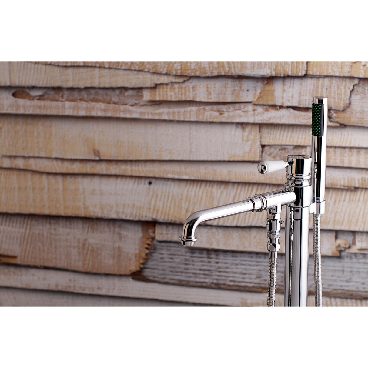 Paris KS7031DPL Single-Handle 1-Hole Freestanding Tub Faucet with Hand Shower, Polished Chrome