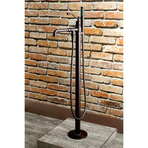 English Country KS7035ABL Single-Handle 1-Hole Freestanding Tub Faucet with Hand Shower, Oil Rubbed Bronze