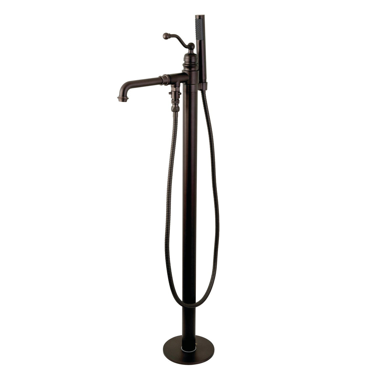 English Country KS7035ABL Single-Handle 1-Hole Freestanding Tub Faucet with Hand Shower, Oil Rubbed Bronze