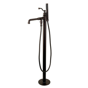 English Country KS7035ABL Single-Handle 1-Hole Freestanding Tub Faucet with Hand Shower, Oil Rubbed Bronze