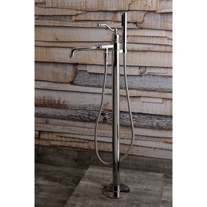 English Country KS7036ABL Single-Handle 1-Hole Freestanding Tub Faucet with Hand Shower, Polished Nickel