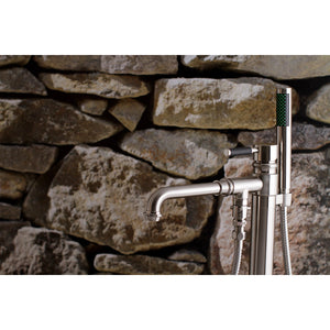 Kaiser KS7038DKL Single-Handle 1-Hole Freestanding Tub Faucet with Hand Shower, Brushed Nickel