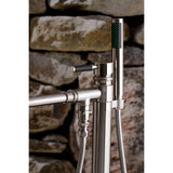 Kaiser KS7038DKL Single-Handle 1-Hole Freestanding Tub Faucet with Hand Shower, Brushed Nickel