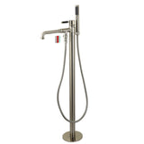 Kaiser KS7038DKL Single-Handle 1-Hole Freestanding Tub Faucet with Hand Shower, Brushed Nickel