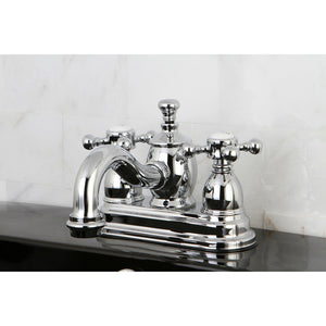 English Country KS7101BX Two-Handle 3-Hole Deck Mount 4" Centerset Bathroom Faucet with Brass Pop-Up, Polished Chrome