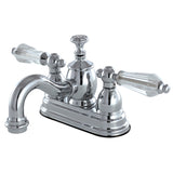 Wilshire KS7101WLL Two-Handle 3-Hole Deck Mount 4" Centerset Bathroom Faucet with Brass Pop-Up, Polished Chrome