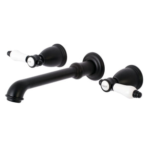 Bel-Air KS7120BPL Two-Handle 3-Hole Wall Mount Bathroom Faucet, Matte Black