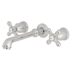 English Country KS7121AX Two-Handle 3-Hole Wall Mount Bathroom Faucet, Polished Chrome