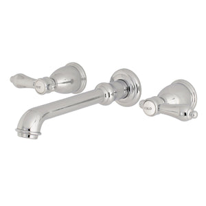 Heirloom KS7121BAL Two-Handle 3-Hole Wall Mount Bathroom Faucet, Polished Chrome