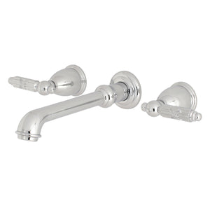 Georgian KS7121GL Two-Handle 3-Hole Wall Mount Bathroom Faucet, Polished Chrome