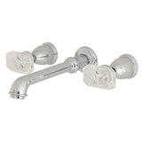 Krystal Onyx KS7121KRL Two-Handle 3-Hole Wall Mount Bathroom Faucet, Polished Chrome