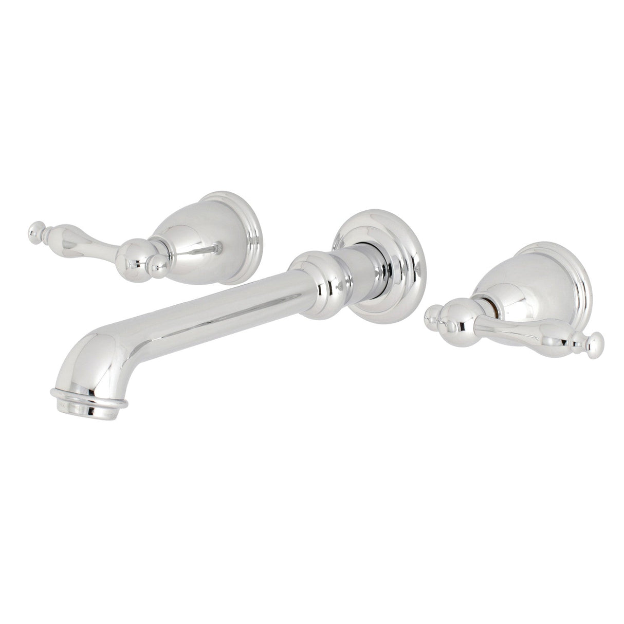 Naples KS7121NL Two-Handle 3-Hole Wall Mount Bathroom Faucet, Polished Chrome