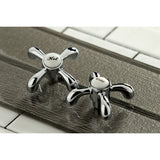 French Country KS7121TX Two-Handle 3-Hole Wall Mount Bathroom Faucet, Polished Chrome