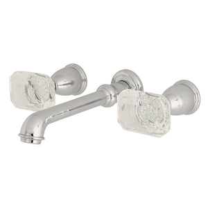 Krystal Onyx KS7121WQL Two-Handle 3-Hole Wall Mount Bathroom Faucet, Polished Chrome