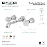 Celebrity KS7122WCL Two-Handle 3-Hole Wall Mount Bathroom Faucet, Polished Brass