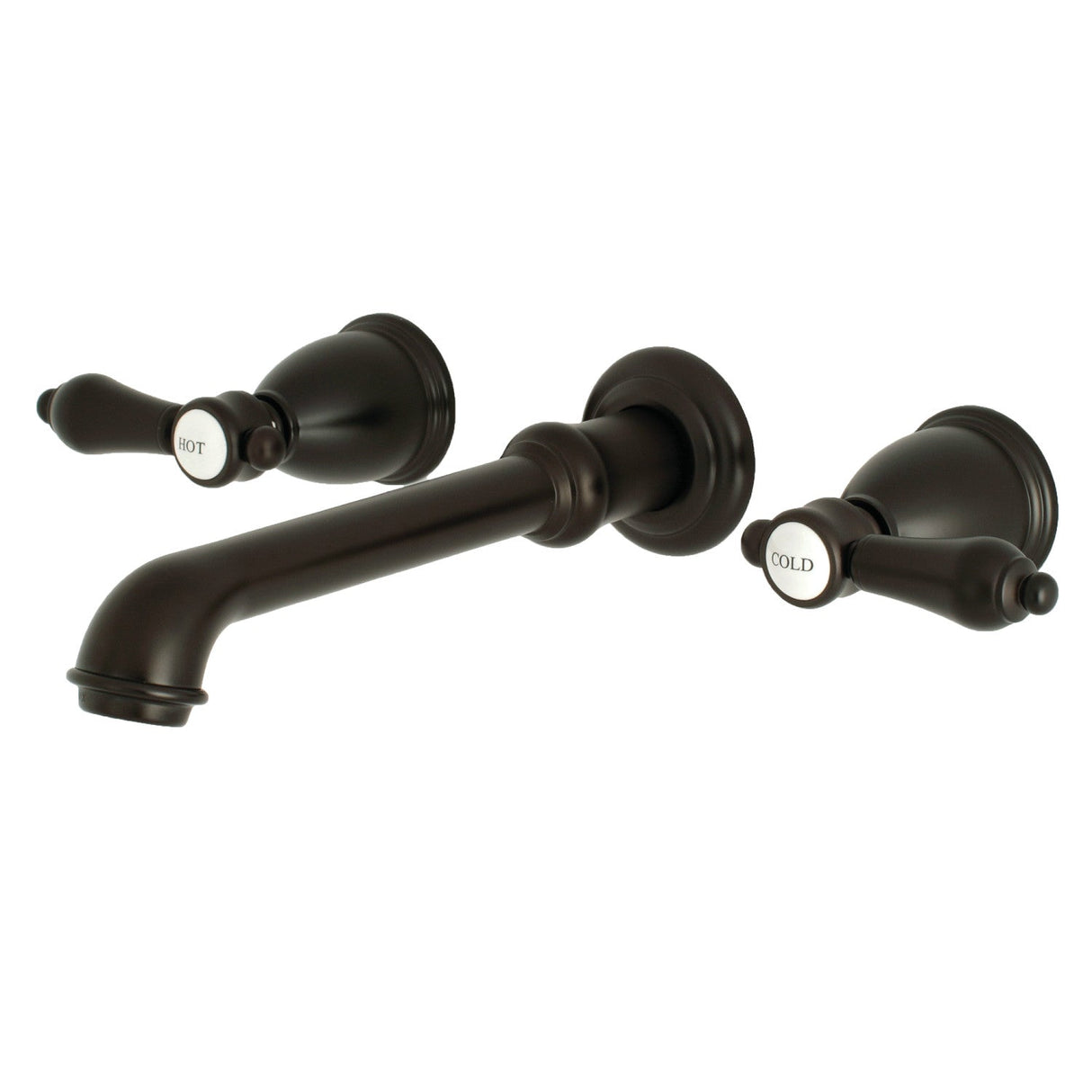 Heirloom KS7125BAL Two-Handle 3-Hole Wall Mount Bathroom Faucet, Oil Rubbed Bronze