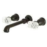 Krystal Onyx KS7125KRL Two-Handle 3-Hole Wall Mount Bathroom Faucet, Oil Rubbed Bronze