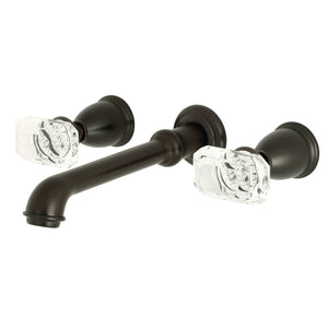Krystal Onyx KS7125KRL Two-Handle 3-Hole Wall Mount Bathroom Faucet, Oil Rubbed Bronze