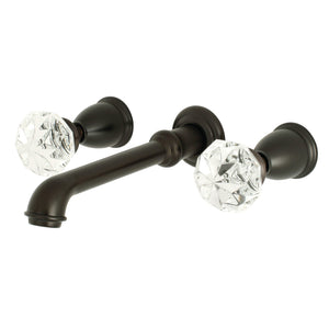 Krystal Onyx KS7125KWL Two-Handle 3-Hole Wall Mount Bathroom Faucet, Oil Rubbed Bronze
