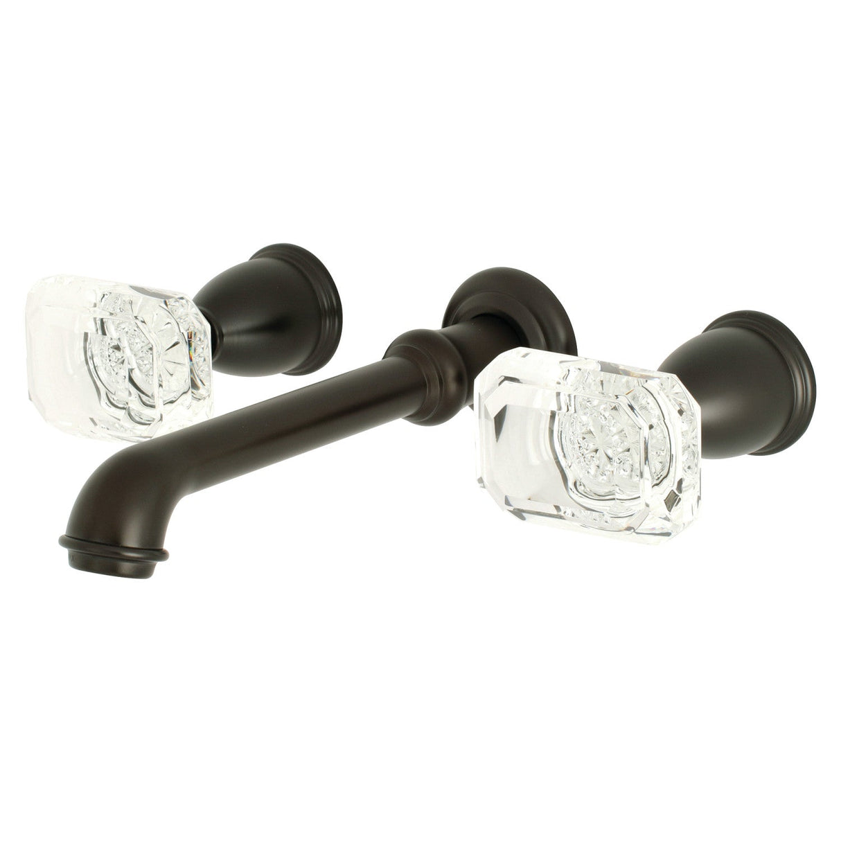 Krystal Onyx KS7125WQL Two-Handle 3-Hole Wall Mount Bathroom Faucet, Oil Rubbed Bronze