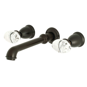 Krystal Onyx KS7125WVL Two-Handle 3-Hole Wall Mount Bathroom Faucet, Oil Rubbed Bronze