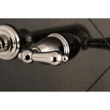 English Country KS7126AL Two-Handle 3-Hole Wall Mount Bathroom Faucet, Polished Nickel