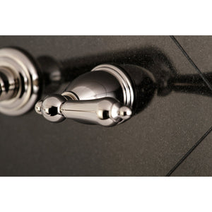 English Country KS7126AL Two-Handle 3-Hole Wall Mount Bathroom Faucet, Polished Nickel