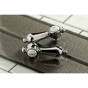 Heirloom KS7126BAL Two-Handle 3-Hole Wall Mount Bathroom Faucet, Polished Nickel