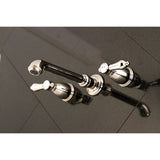 Heirloom KS7126BAL Two-Handle 3-Hole Wall Mount Bathroom Faucet, Polished Nickel