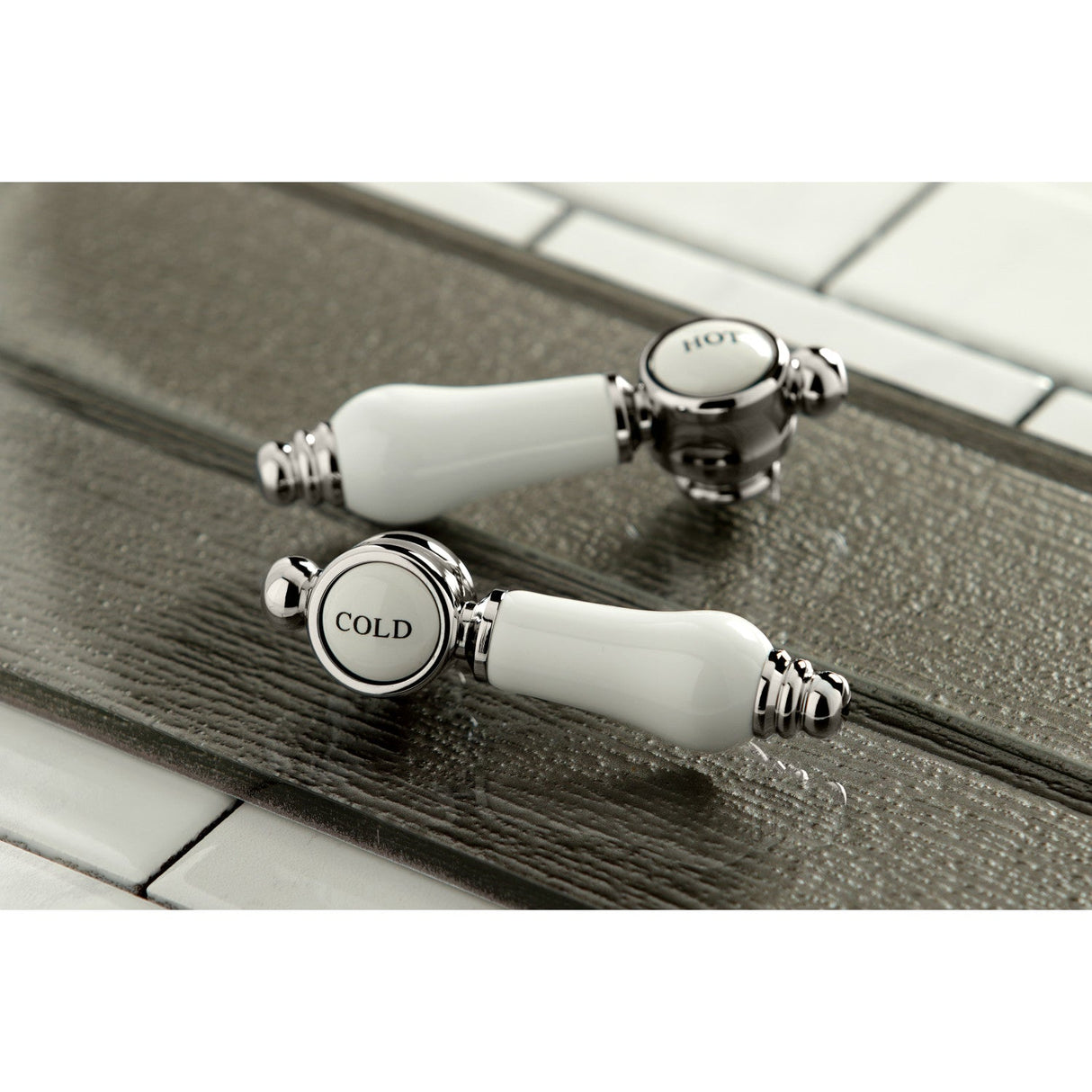 Bel-Air KS7126BPL Two-Handle 3-Hole Wall Mount Bathroom Faucet, Polished Nickel