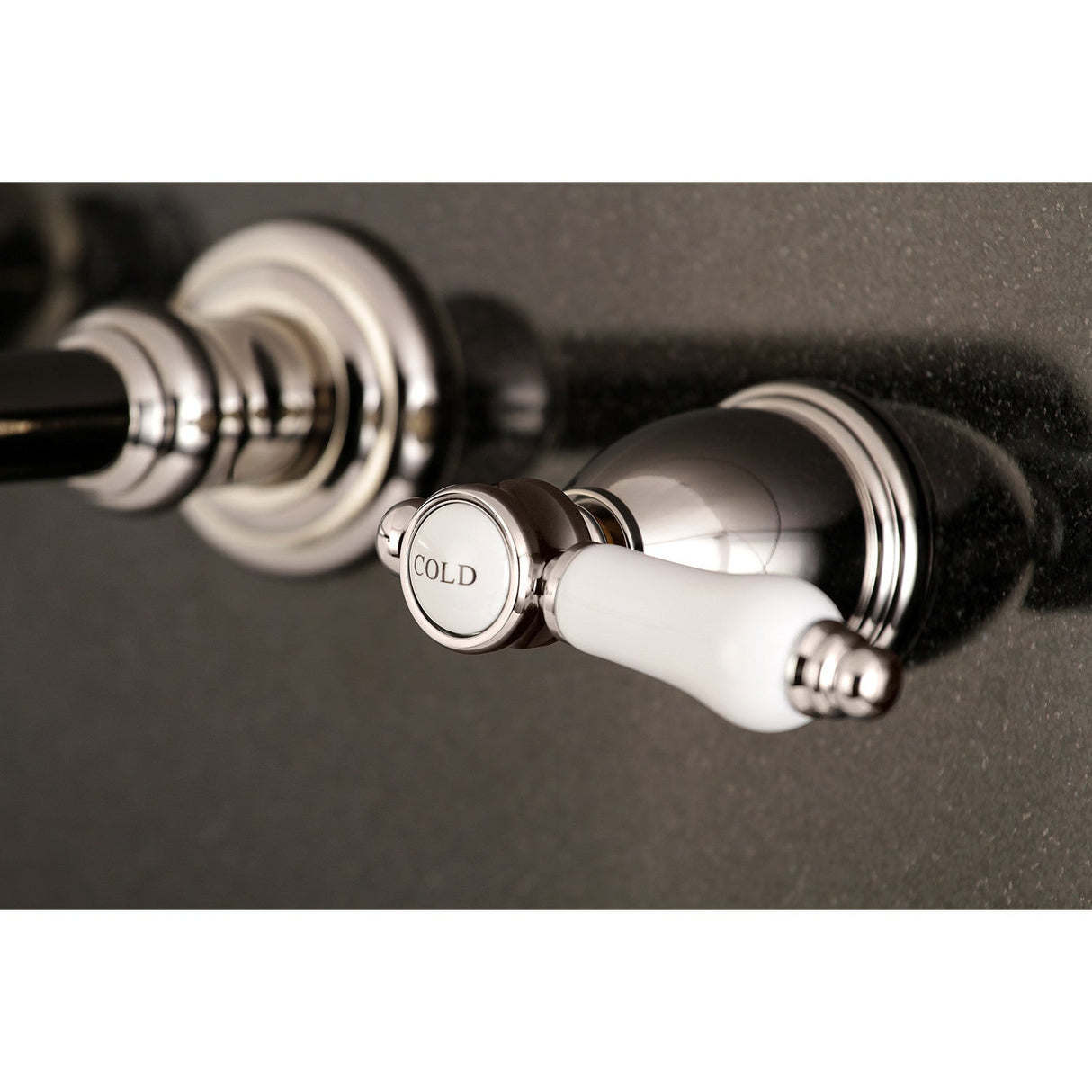 Bel-Air KS7126BPL Two-Handle 3-Hole Wall Mount Bathroom Faucet, Polished Nickel