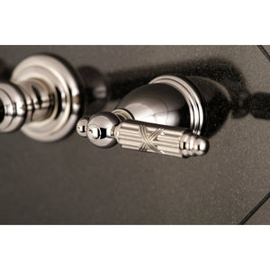 Georgian KS7126GL Two-Handle 3-Hole Wall Mount Bathroom Faucet, Polished Nickel