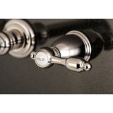 Tudor KS7126TAL Two-Handle 3-Hole Wall Mount Bathroom Faucet, Polished Nickel