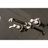 Tudor KS7126TAL Two-Handle 3-Hole Wall Mount Bathroom Faucet, Polished Nickel