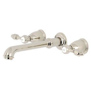 Tudor KS7126TAL Two-Handle 3-Hole Wall Mount Bathroom Faucet, Polished Nickel