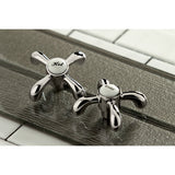 French Country KS7126TX Two-Handle 3-Hole Wall Mount Bathroom Faucet, Polished Nickel