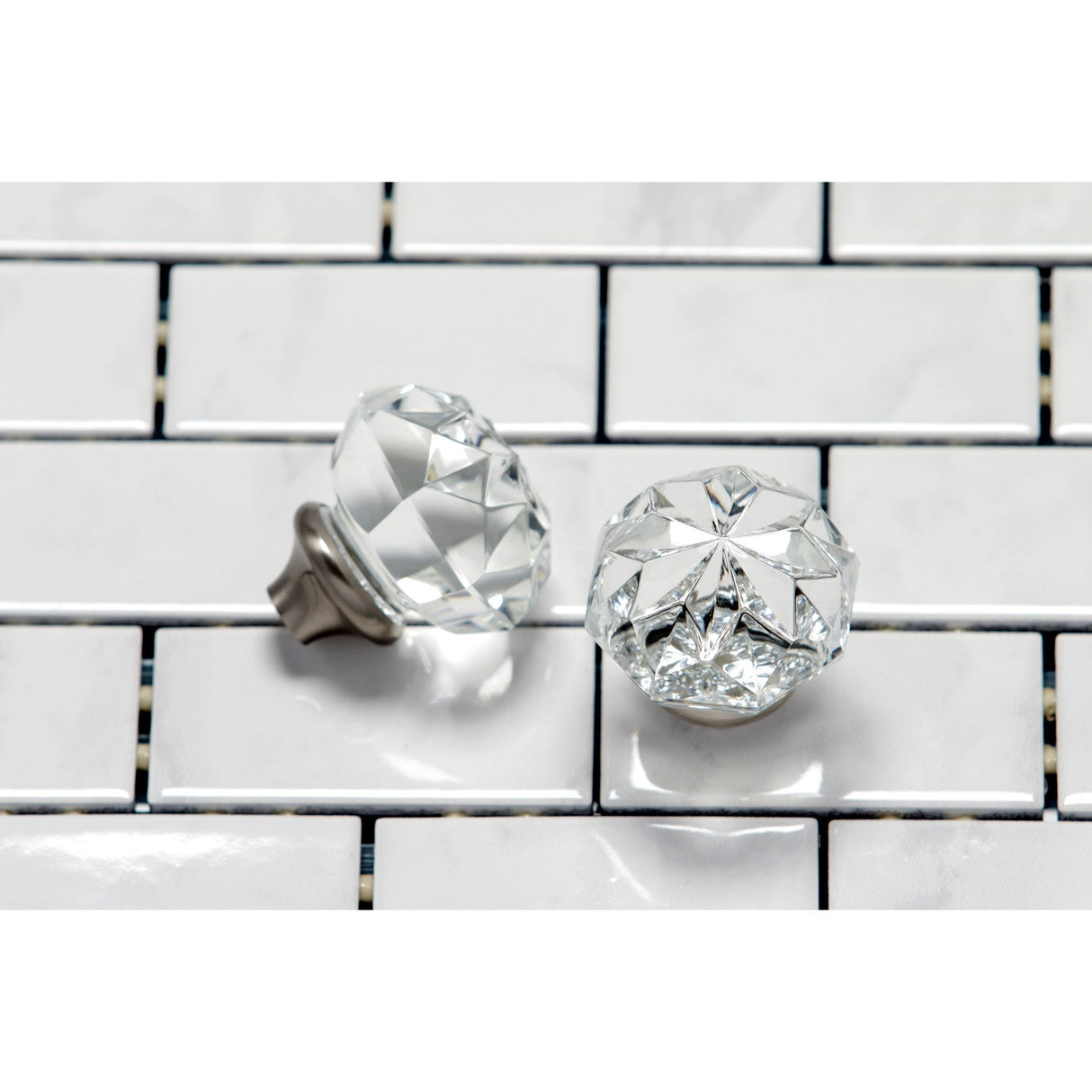 Krystal Onyx KS7128KWL Two-Handle 3-Hole Wall Mount Bathroom Faucet, Brushed Nickel